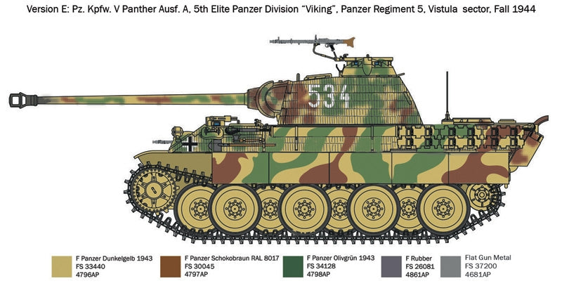 Italeri 7018 Sd.Kfz. 171 Pz.Kpfw. V Panther Ausf. A 1/72 – Bild 8