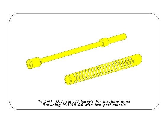 Aber 16L-01 Browing M-1919 A4 dwuczęściowy / Browning M-1919 A4 - two part 1/16 – immagine 4
