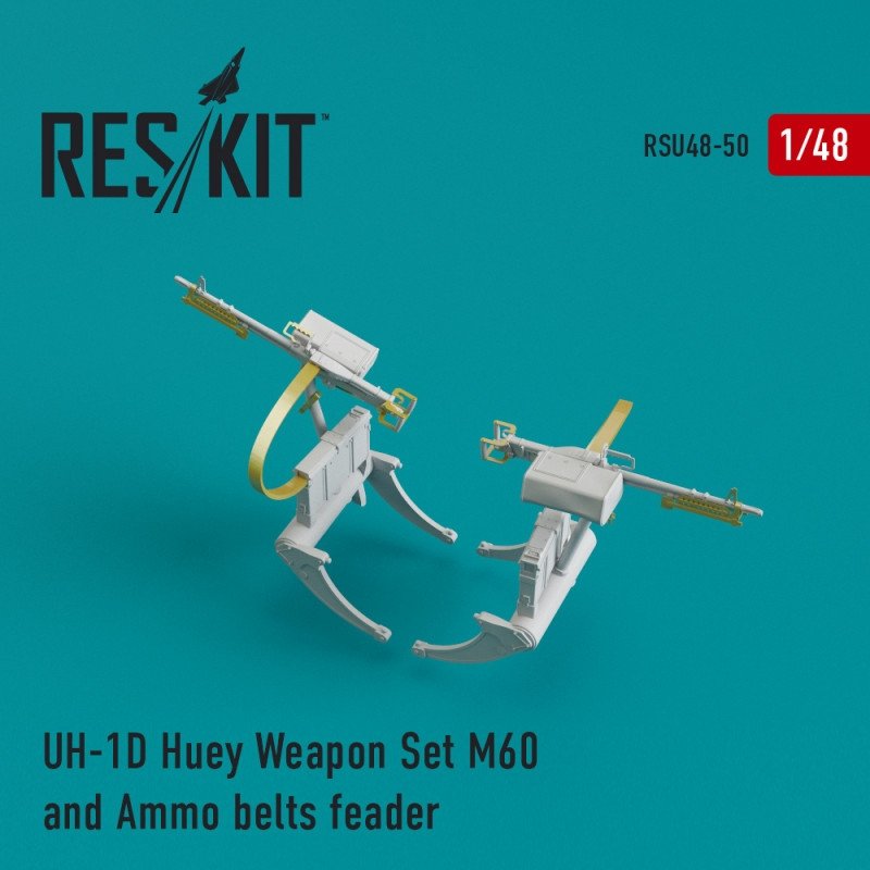 RESKIT RSU48-0050 UH-1D Huey Weapon Set M60 and Ammo belts feader 1/48