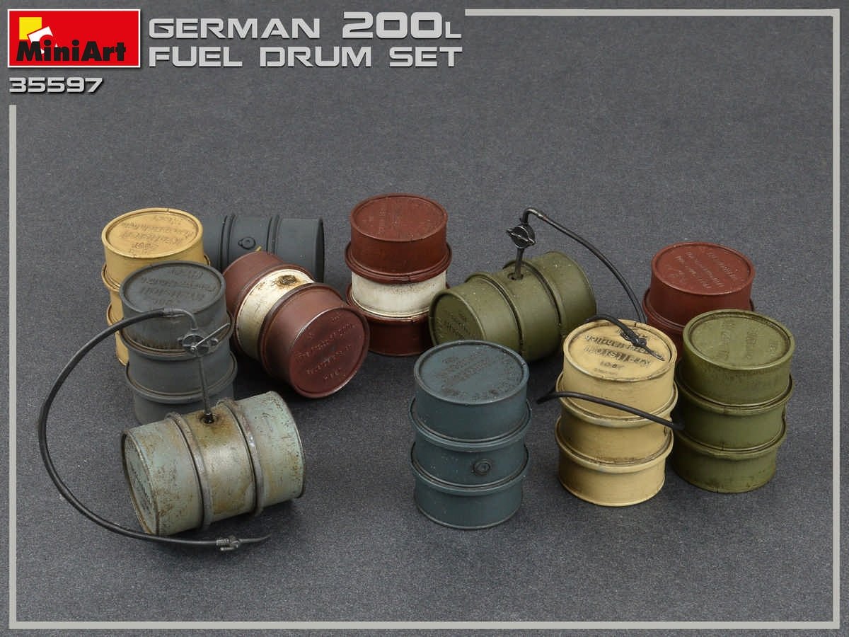 MiniArt 35597 GERMAN 200L FUEL DRUMS WW2 1/35 – Bild 2