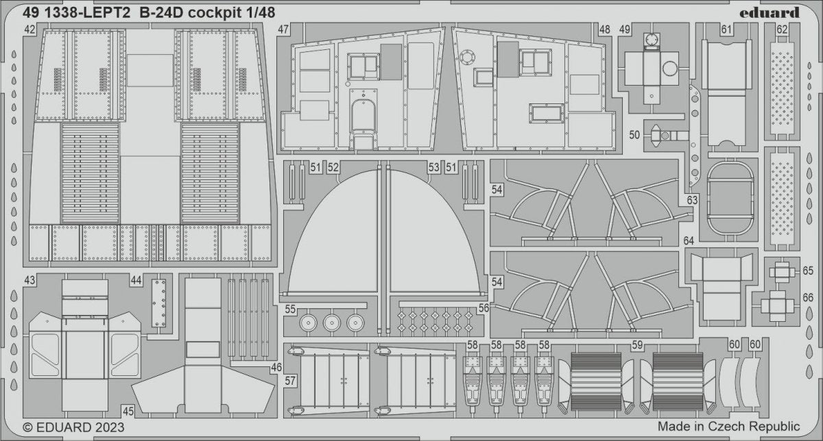 Eduard 491338 B-24D cockpit REVELL 1/48 – imagen 2