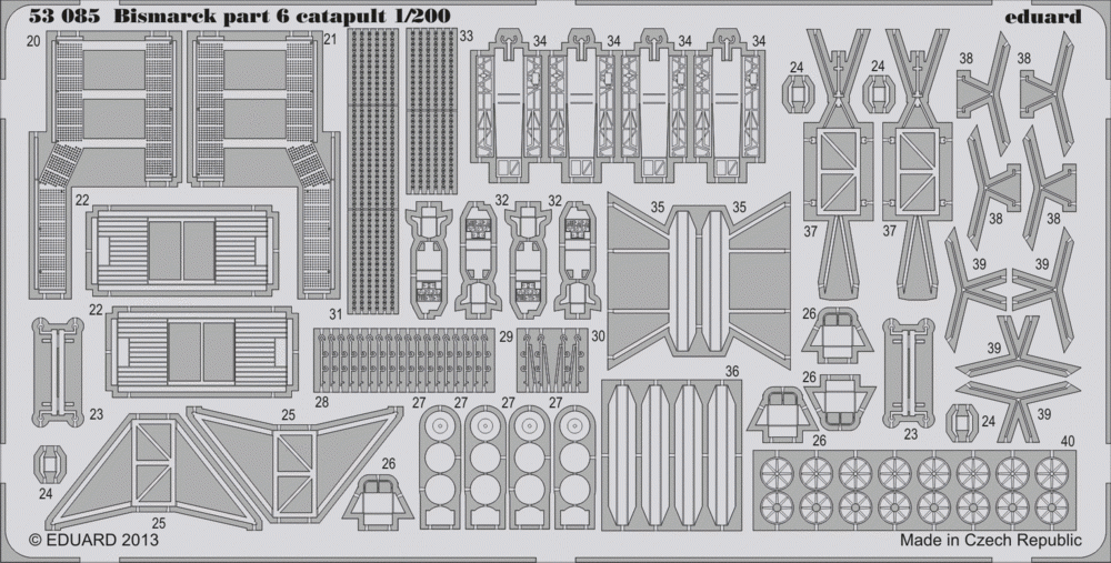 Eduard 53085 Bismarck part 6 - catapult 1/200 TRUMPETER – Bild 2