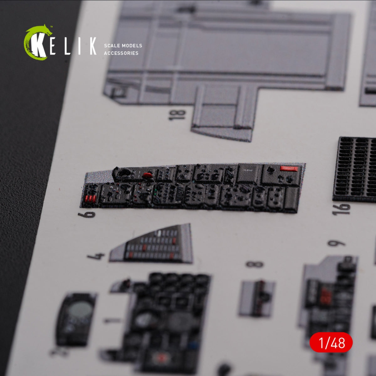 KELIK K48089 F-4J &amp;quot;Phantom II&amp;quot; interior 3D decals for Academy kit 1/48 – Bild 4