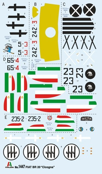 Italeri 1447 Fiat BR.20 Cicogna 1/72 – zdjęcie 4