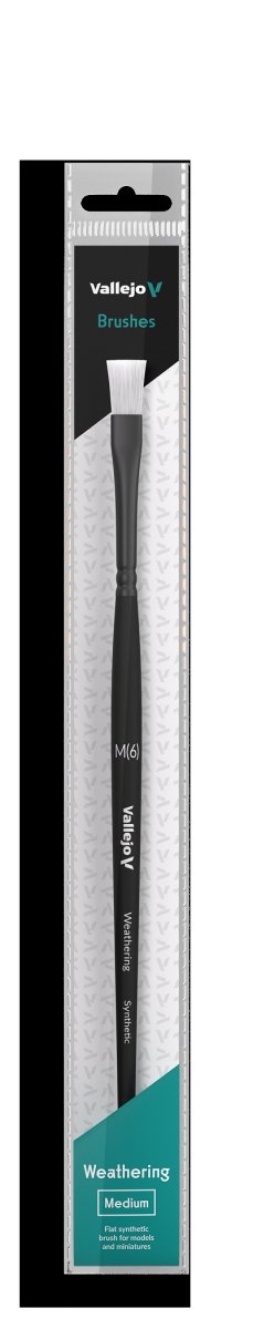 VALLEJO B09002 - Flat Brush - Weathering Flat Synthetic - Medium