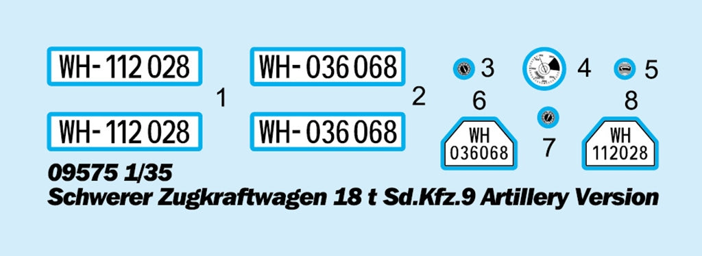 Trumpeter 09575 Schwerer Zugkraftwagen 18 t Sd.Kfz.9 Artillery Version 1/35 – Bild 4