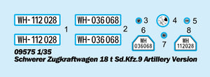 Trumpeter 09575 Schwerer Zugkraftwagen 18 t Sd.Kfz.9 Artillery Version 1/35 – Bild 4