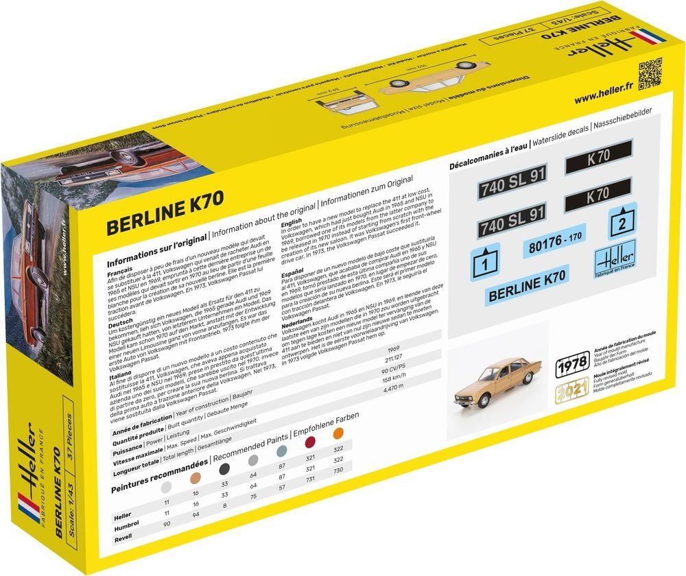 Heller 80176 Berline K70 1/43 – Bild 2