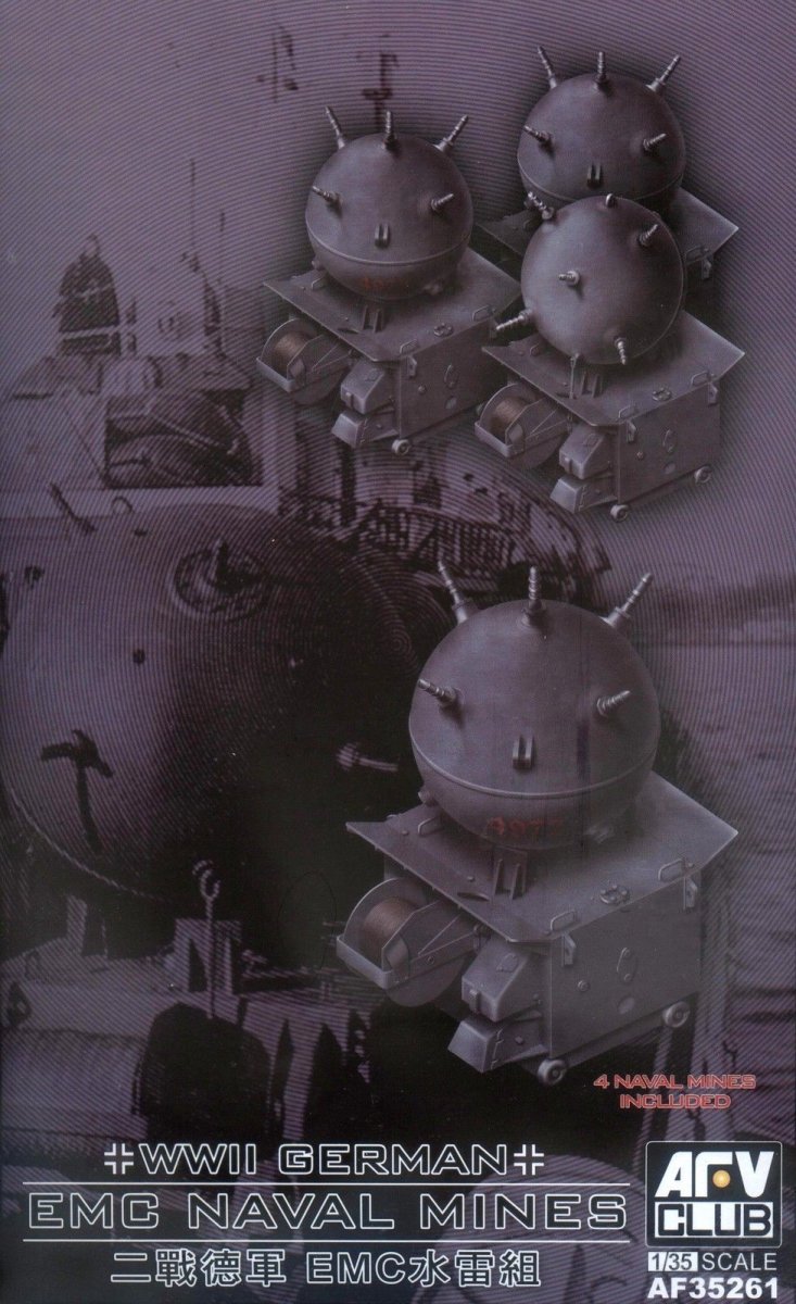 AFV Club 35261 Mines navales allemandes EMG de la Seconde Guerre mondiale (4 mines navales) 1/35
