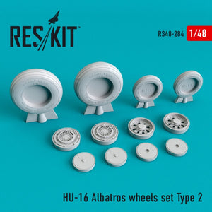 RESKIT RS48-0284 HU-16 &amp;quot;ALBATROS&amp;quot; WHEELS SET TYPE 2 1/48