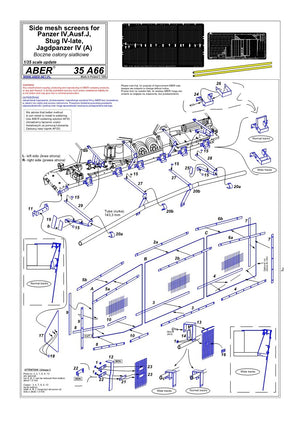 Aber 35A066 Grilles latérales pour Pz.IV, Jagdpanzer IV (A), Stug.IV - version tardive (1/35) – image 3