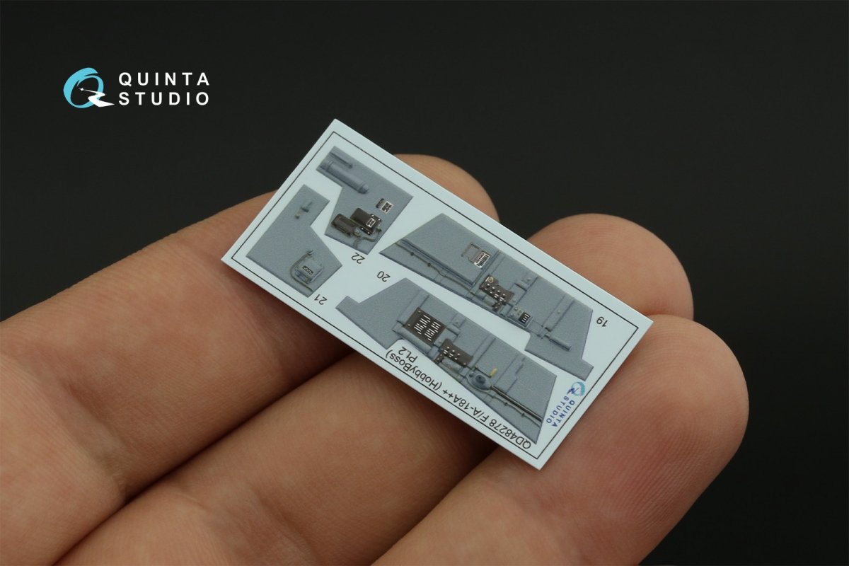 Quinta Studio QD48278 F/A-18А++ 3D-Printed &amp;amp; coloured Interior on decal paper (HobbyBoss) 1/48 – zdjęcie 7