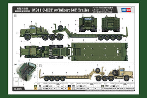 Hobby Boss 85524 M911 C-HET w/ Talbert 64T Trailer 1/35 – zdjęcie 5