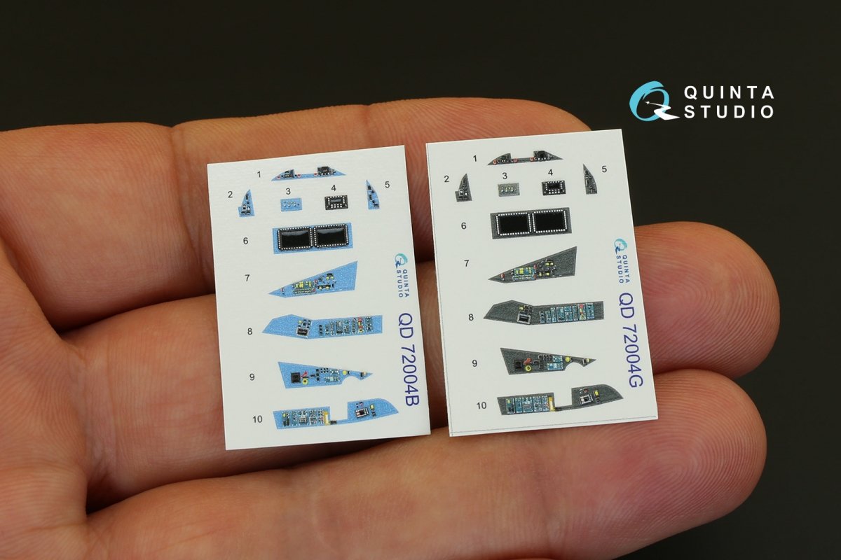 Quinta Studio QD72004 SU-57 3D-Printed &amp;amp; coloured Interior on decal paper (for Zvezda kit)1/72 – Bild 5