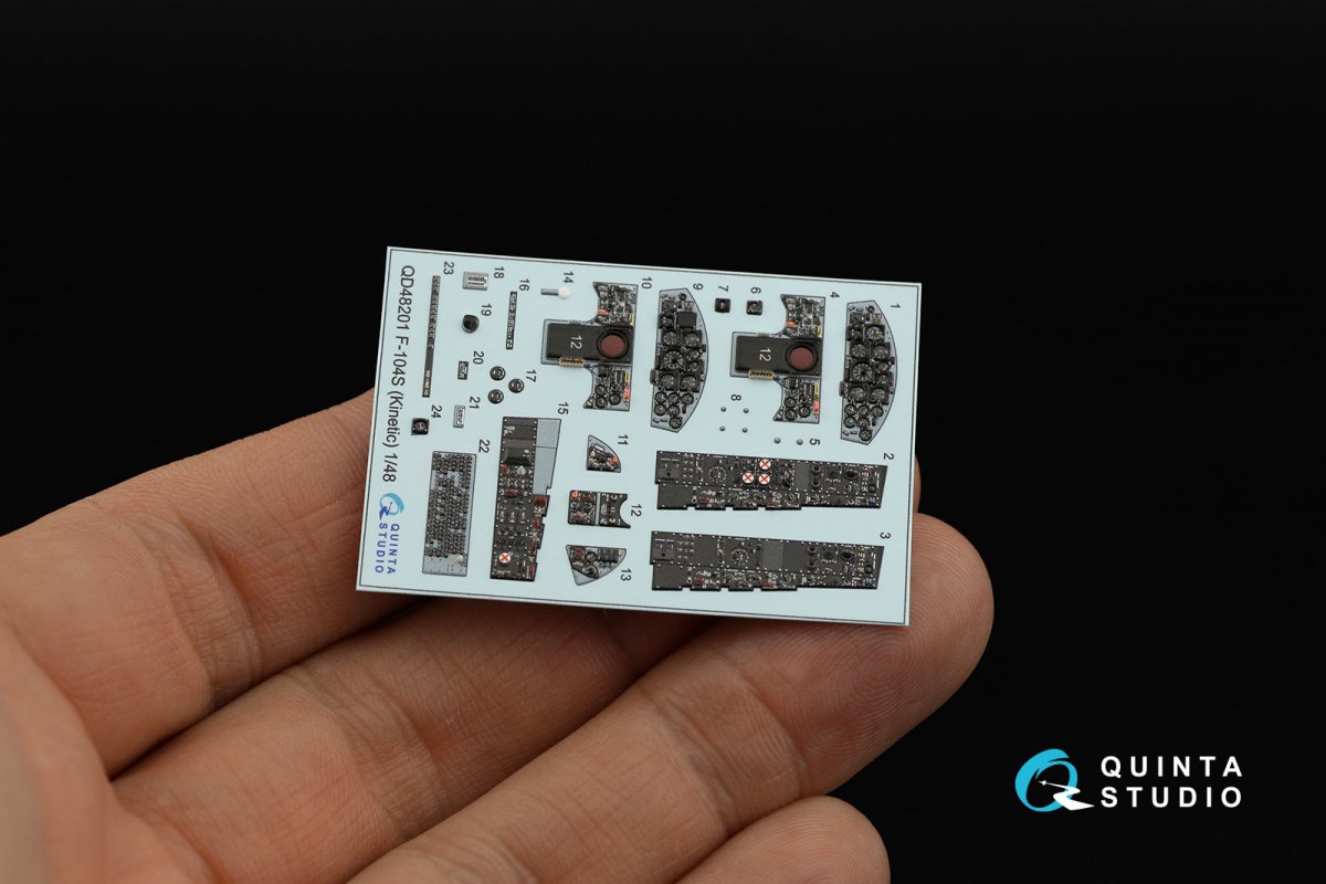 Intérieur imprimé en 3D et coloré sur papier décalcomanie Quinta Studio QD48201 F-104S (Kinetic) 1/48 – image 6