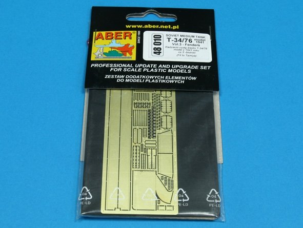Aber 48010 Russian medium tank T-34/76 1941 model - vol. 3 - additional set - fenders 1/48 – zdjęcie 3