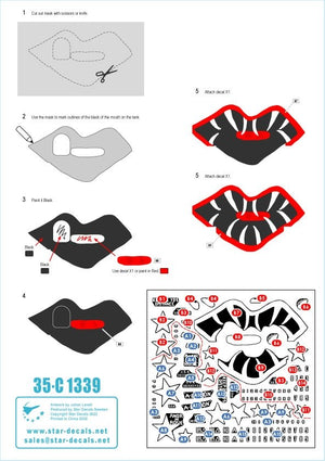 Star Decals 35-C1339 Korean War - M4A3E8 Sherman # 5. 89th Tk Bn Easy Eight Shermans in Korea. With and without tiger face.1/35 – zdjęcie 3