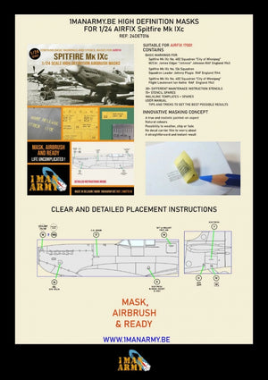 1 Man Army 24DET016 Supermarine Spitfire Mk IXc Airfix 1/24 – Bild 2