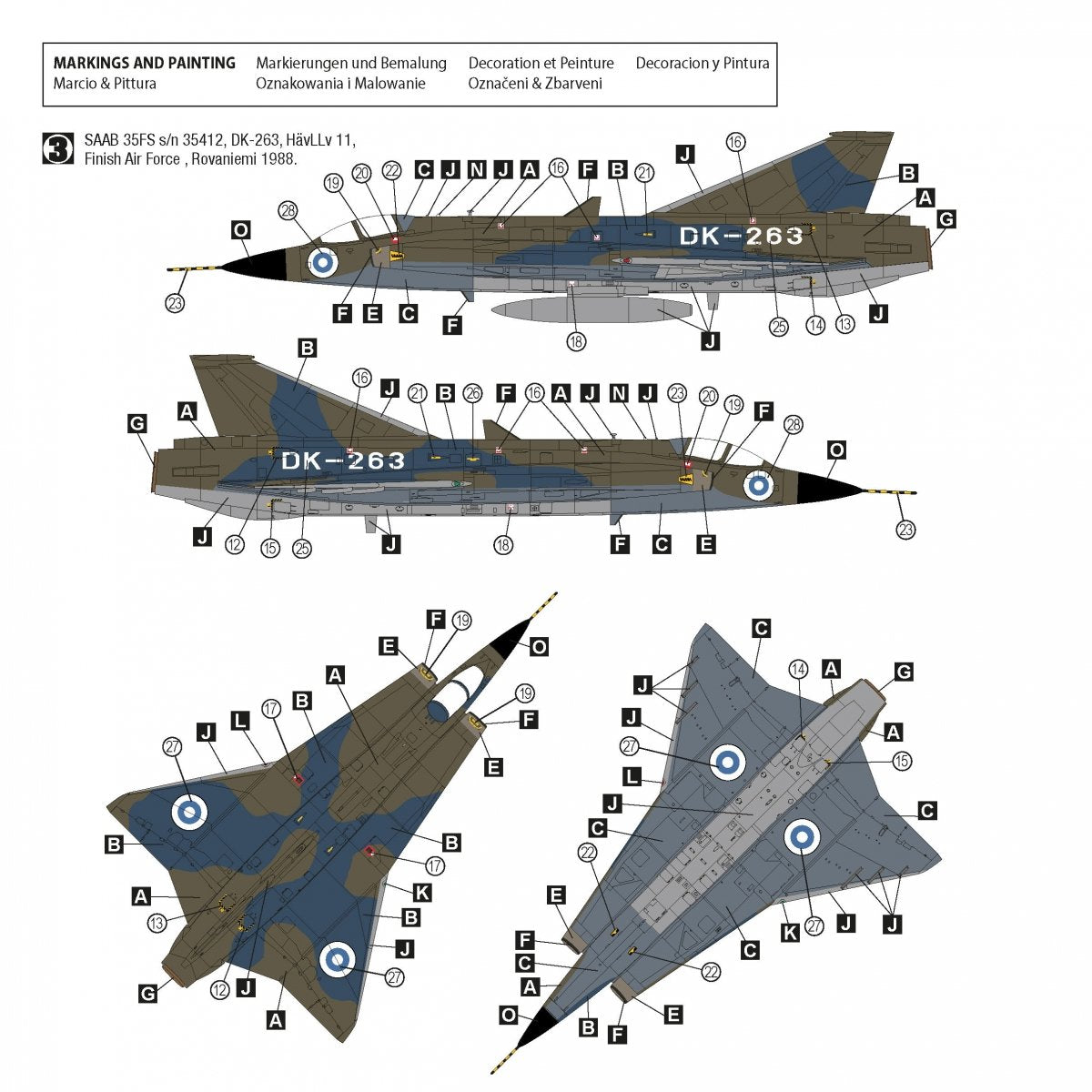 Hobby 2000 72056 Saab 35ÖE/35FS Draken ( HASEGAWA + CARTOGRAF + MASKI ) 1/72 – Bild 3