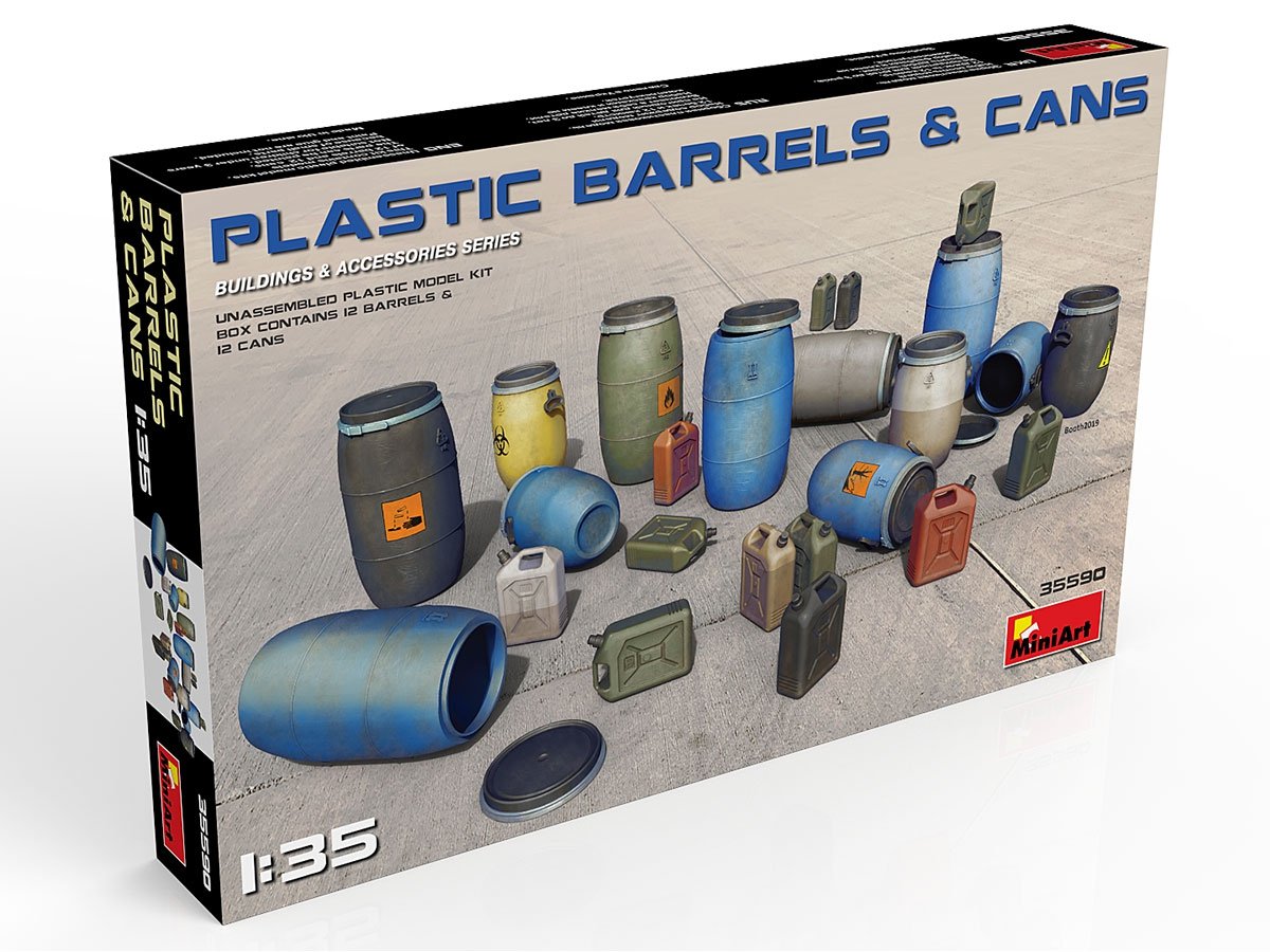 MiniArt 35590 Plastic Barrels &amp;amp; Cans 1/35 – imagen 2