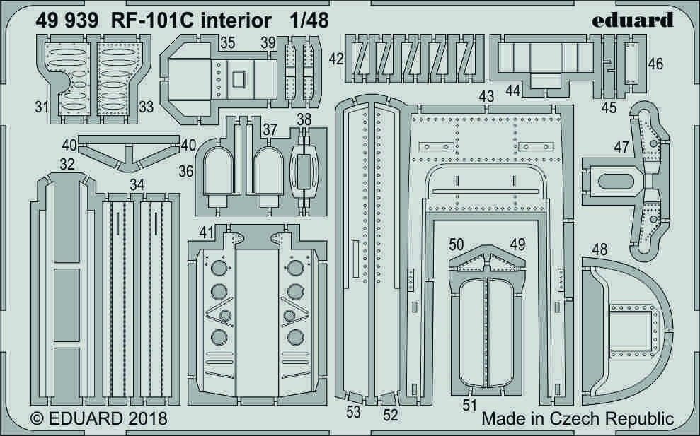 Eduard 49939 RF-101C interior 1/48 KITTY HAWK – image 2