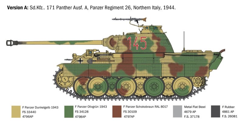 Italeri 0270 SD.KFZ. 171 PANTHER AUSF. A 1/35 – Bild 4