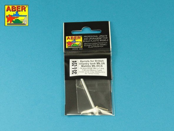 Aber 35L-224 Barrel ROQF Mk.I 76,2mm for Matilda Mk.IIICS with Besa MG barrel 1/35 – Bild 5