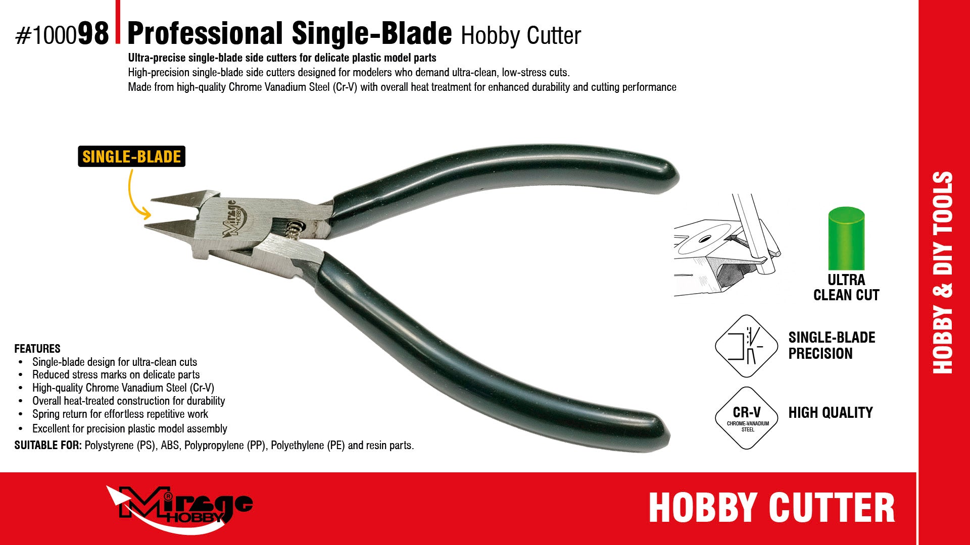 Mirage 100098 Professional Single-Blade Hobby Cutter – Bild 2