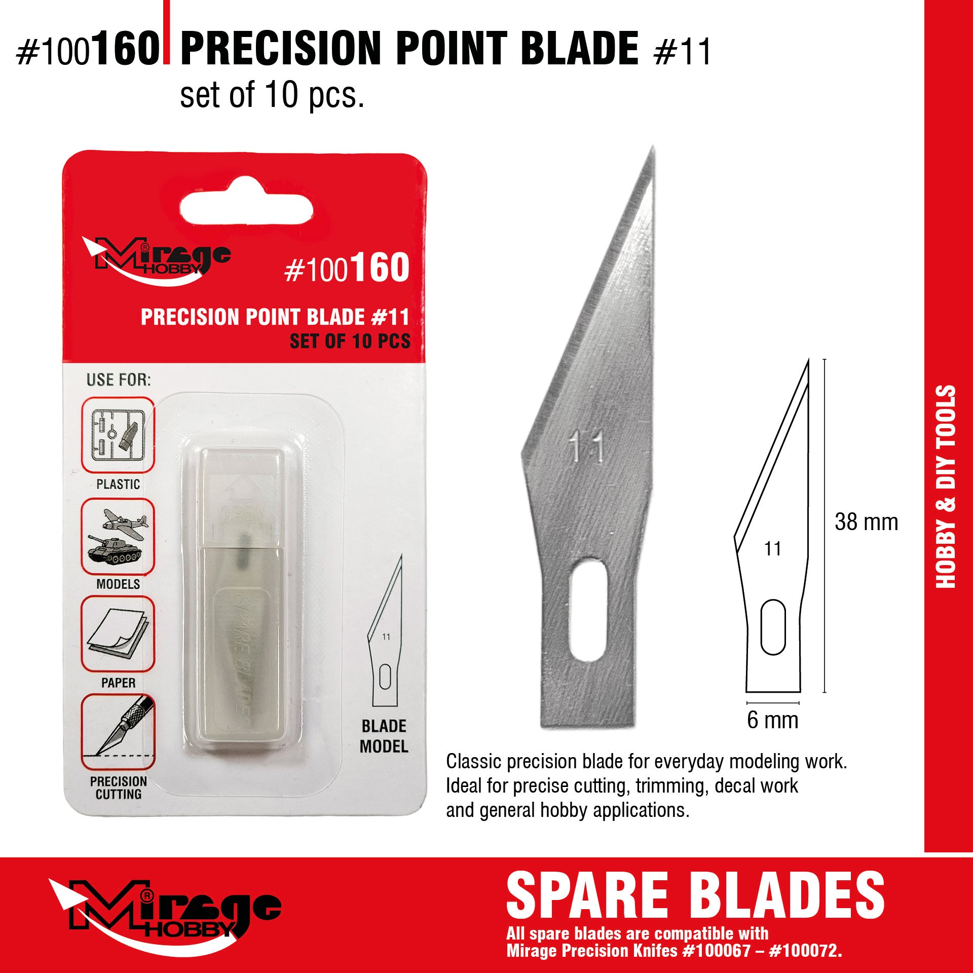 Mirage 100160 Precision Point Blade (10 pcs) – Bild 2