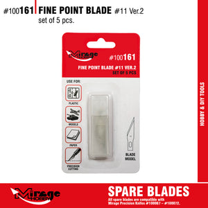 Mirage 100161 Fine Point Point Blade (5 pcs)