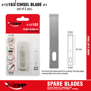 Mirage 100163 Chisel Blade (5 pcs) – image 2