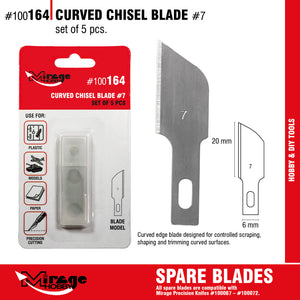 Mirage 100164 Curved Chisel Blade (5 pcs) – image 2