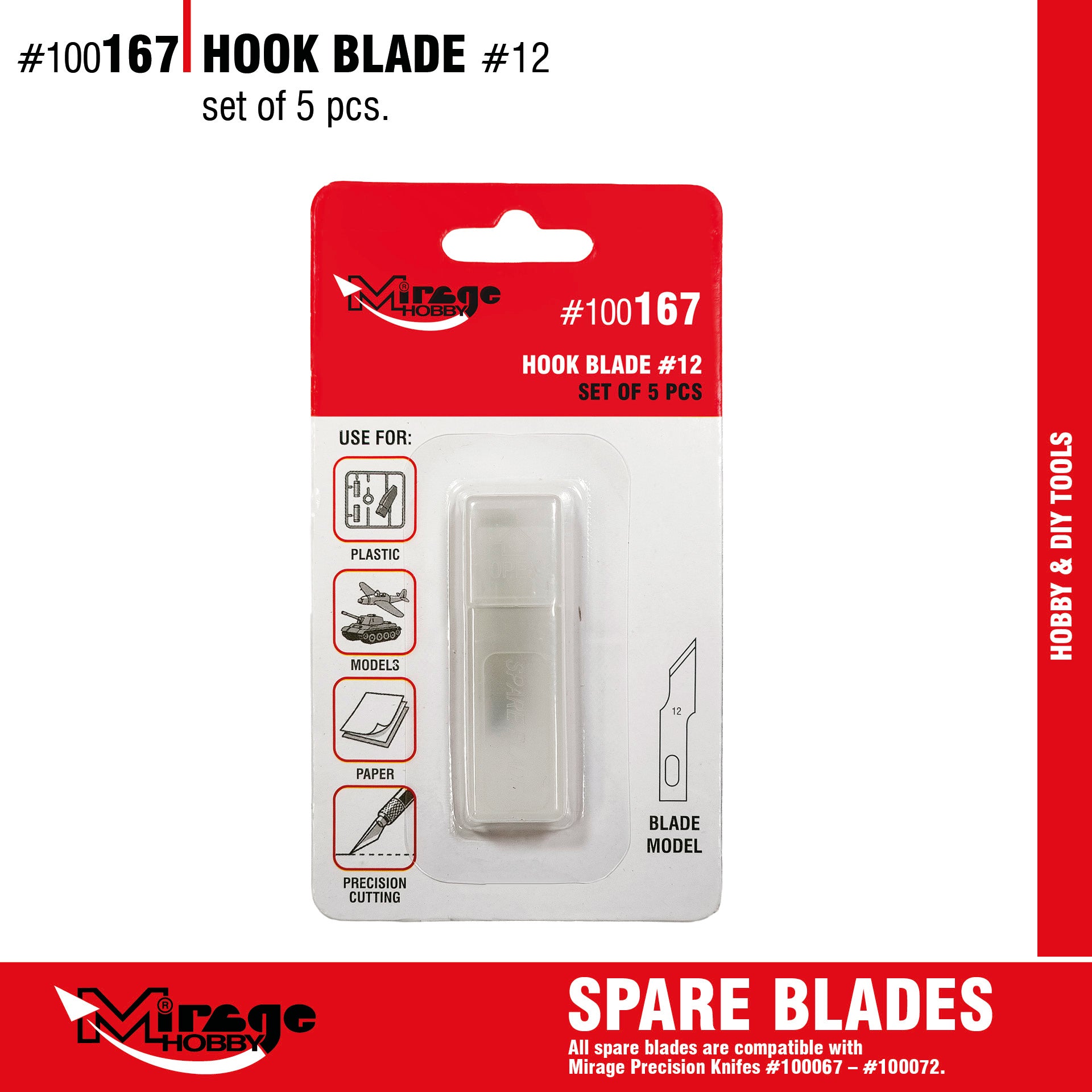 Mirage 100167 Hook Blade (5 pcs)