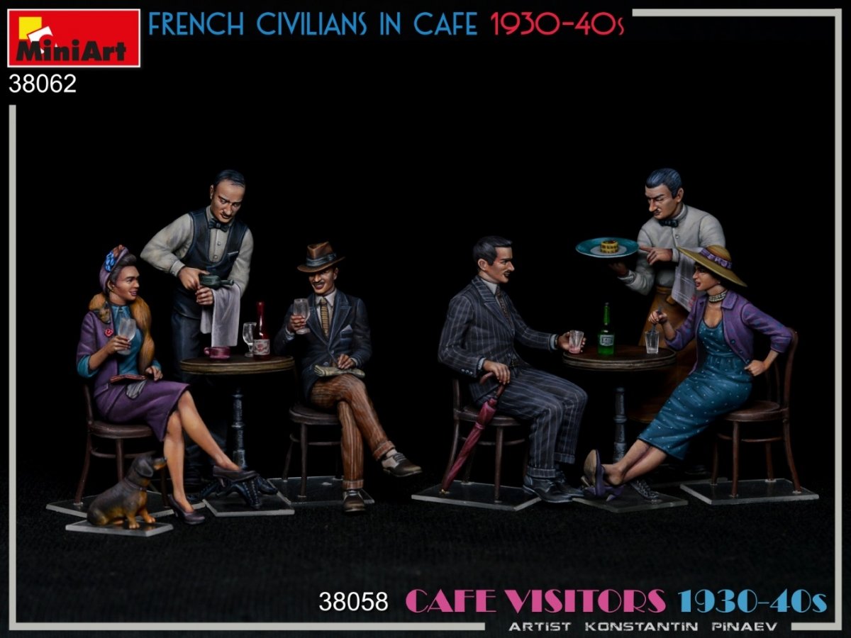 MiniArt 38062 FRENCH CIVILIANS IN CAFE 1930-40S 1/35 – Bild 2