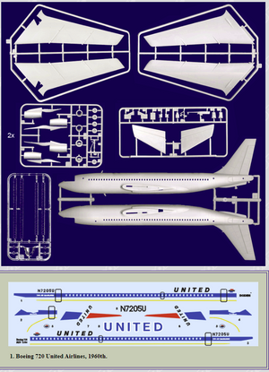 Roden 320 BOEING 720 UNITED 1/144 – immagine 2