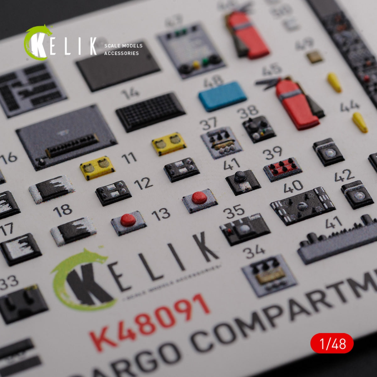 KELIK K48091 CH-46E Cargo compartment interior 3D decals for Academy kit 1/48 – Bild 6