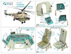 Quinta Studio QD35065 Mi-8MT 3D-Printed &amp;amp; coloured Interior on decal paper (Trumpeter) 1/35 – immagine 7