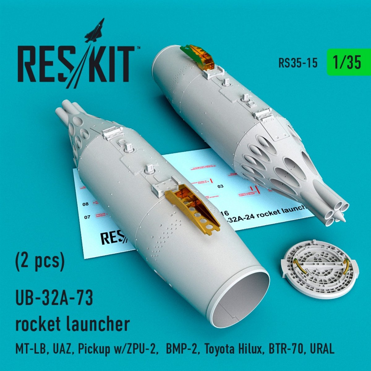 RESKIT RS35-0015 UB-32A-73 LANCE-ROQUETTES (2 PIÈCES) 1/35