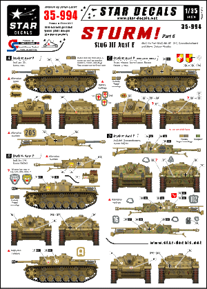 Star Decals 35-994 STURM! #5. StuG III Ausf F 1/35