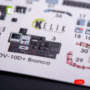 KELIK K48011 OV-10D+ BRONCO INTERIOR 3D DECALS FOR ICM KIT 1/48 – zdjęcie 4