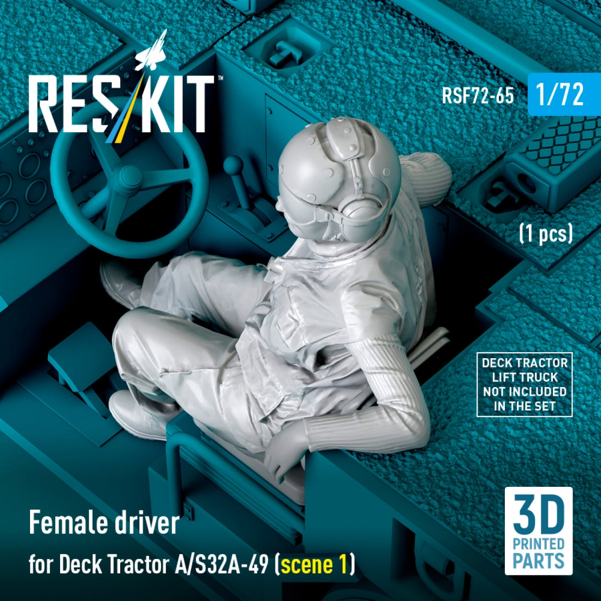 RESKIT RSF72-0065 Female driver for Deck Tractor A/S32A-49 (scene 1) (1 pcs) (3D Printed) 1/72 – immagine 3