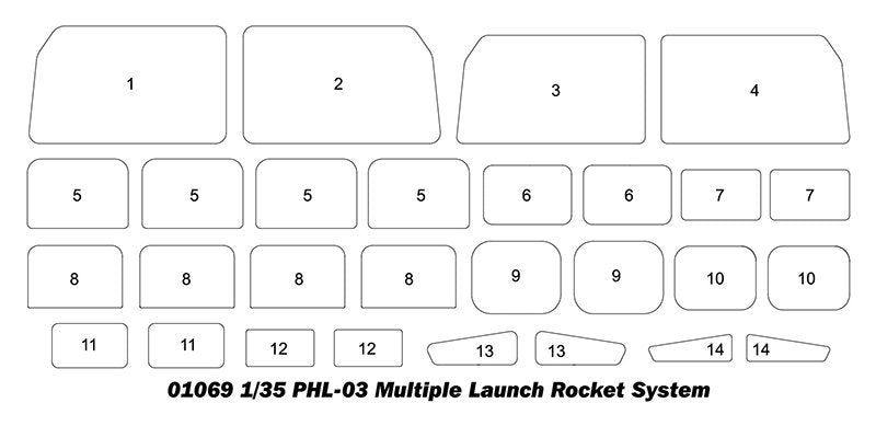 Trumpeter 01069 PHL-03 Multiple Launch Rocket System 1/35 – image 14