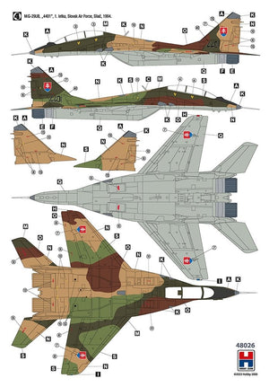 Hobby 2000 48026 MiG-29UB Czech &amp;amp; Slovak Air Force 1/48 – immagine 5