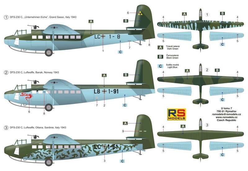 RS Models 92269 DFS-230 Unternehmen Eiche 1/72 – immagine 8