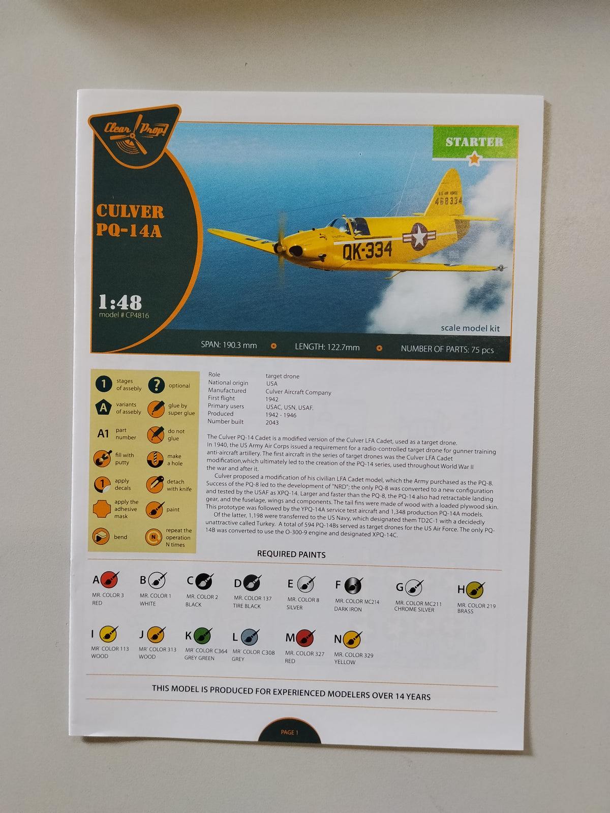 Clear Prop! CP4816 Culver PQ-14 B 1/48 – image 5