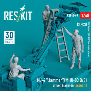 RESKIT RSF48-0060 MJ-4 « Jammer » (MHU-83 B/E) pilote et aviateurs (scène 1) (3 pièces) (Impression 3D) 1/48