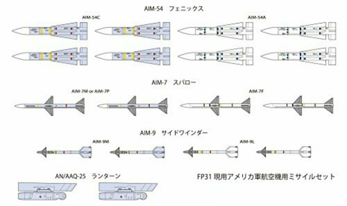 Fine Molds FP31 U.S. Air-to-Air Missile Set 1/72 – zdjęcie 4