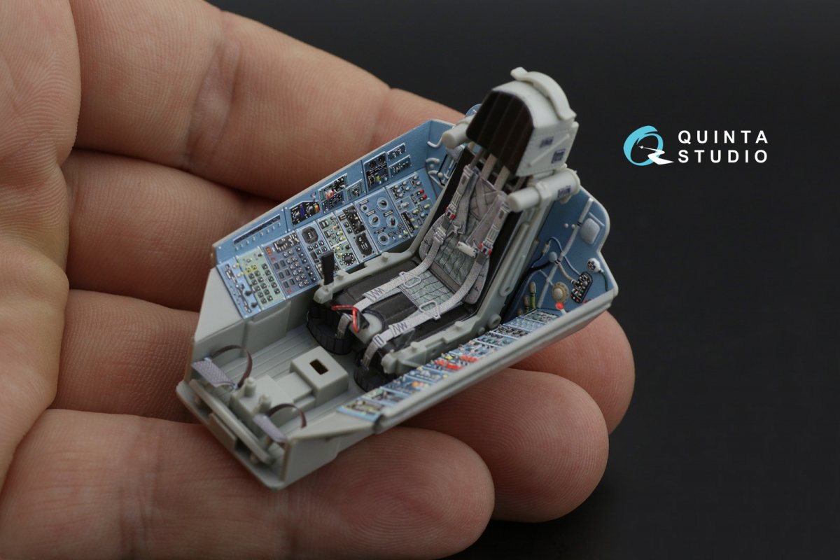 Quinta Studio QD32088 Su-27 3D-Printed &amp;amp; coloured Interior on decal paper (Trumpeter) (full version) 1/32 – immagine 4