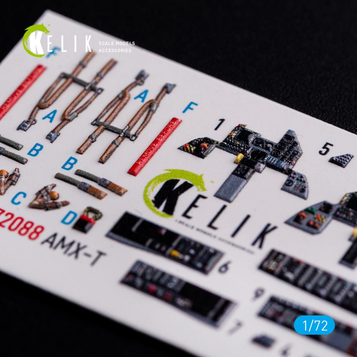 KELIK K72088 AMX-T interior 3D decals for Italeri kit 1/72 – Bild 4