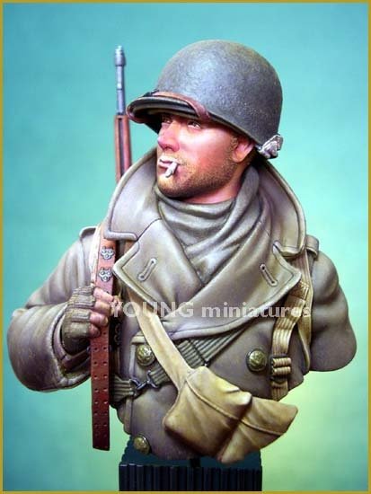 Young Miniatures YM1812 US SOLDIER ARDENNES 1944 1/10 – zdjęcie 2